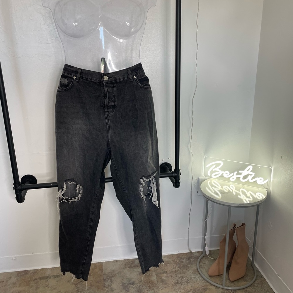 Distressed Mom Jeans